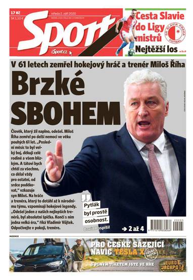 Sport - 2.9.2020 - CZECH NEWS CENTER a. s.