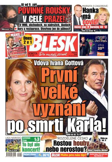 BLESK - 5.9.2020 - CZECH NEWS CENTER a. s.