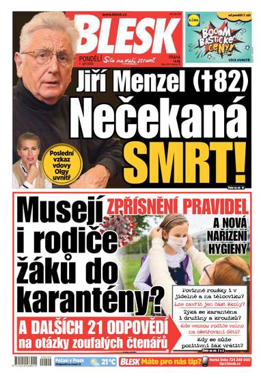 BLESK - 7.9.2020 - CZECH NEWS CENTER a. s.