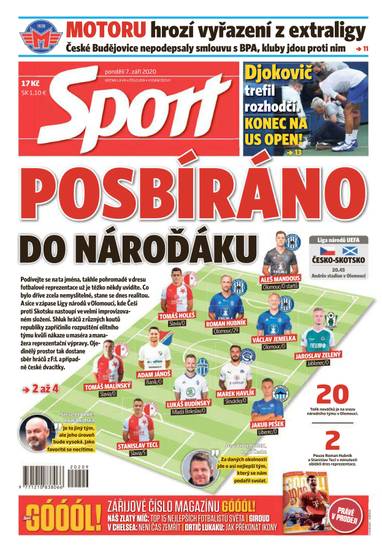 Sport - 7.9.2020 - CZECH NEWS CENTER a. s.