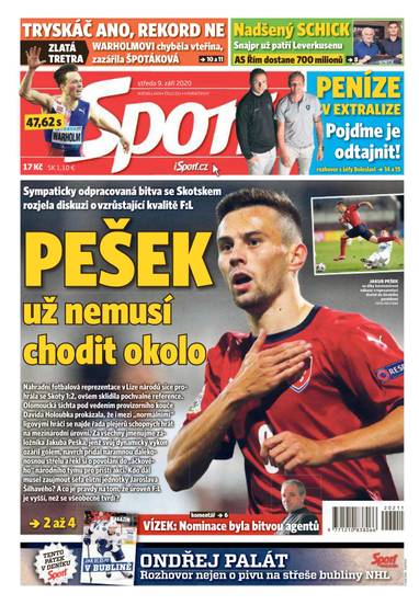 Sport - 9.9.2020 - CZECH NEWS CENTER a. s.