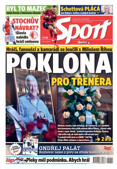 Sport - 10.9.2020 - CZECH NEWS CENTER a. s.