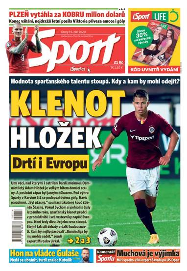 Sport - 15.9.2020 - CZECH NEWS CENTER a. s.