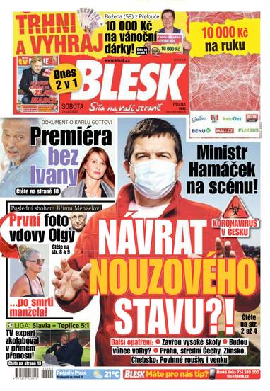 BLESK - 19.9.2020 - CZECH NEWS CENTER a. s.