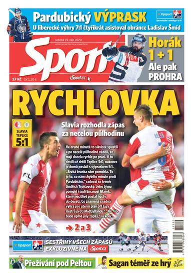 Sport - 19.9.2020 - CZECH NEWS CENTER a. s.
