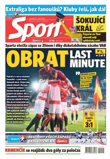 Sport - 21.9.2020 - CZECH NEWS CENTER a. s.
