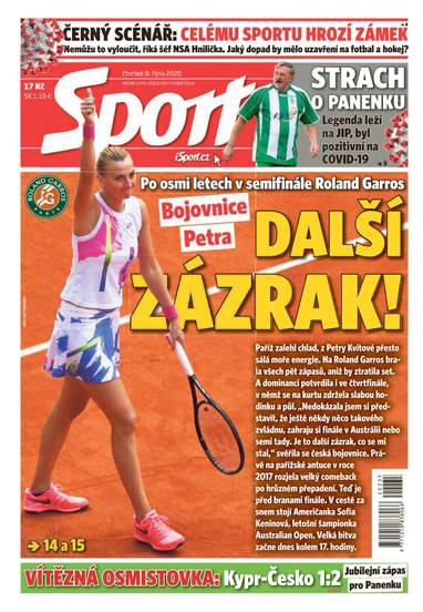 Sport - 8.10.2020 - CZECH NEWS CENTER a. s.