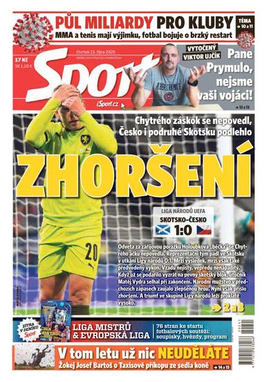 Sport - 15.10.2020 - CZECH NEWS CENTER a. s.