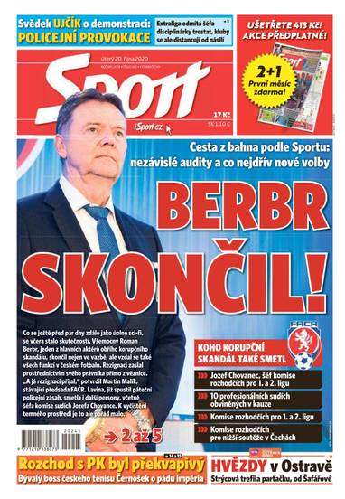 Sport - 20.10.2020 - CZECH NEWS CENTER a. s.