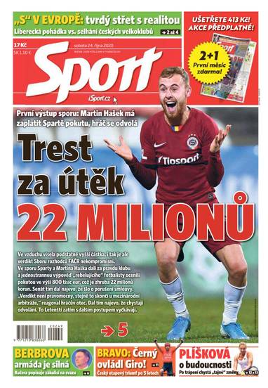 Sport - 24.10.2020 - CZECH NEWS CENTER a. s.