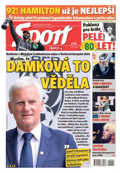 Sport - 26.10.2020 - CZECH NEWS CENTER a. s.