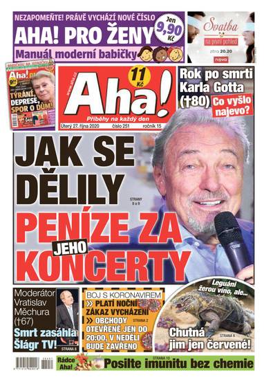 Aha! - 27.10.2020 - CZECH NEWS CENTER a. s.