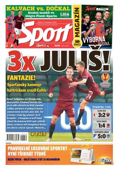 Sport - 6.11.2020 - CZECH NEWS CENTER a. s.