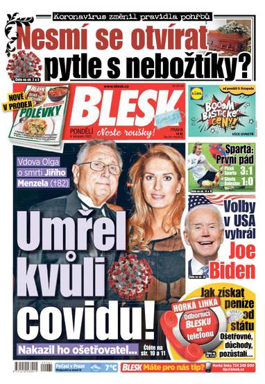 BLESK - 9.11.2020 - CZECH NEWS CENTER a. s.