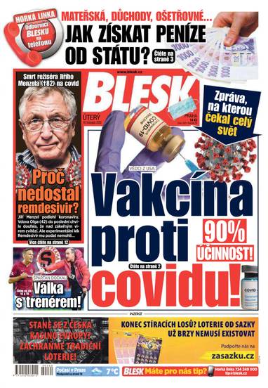 BLESK - 10.11.2020 - CZECH NEWS CENTER a. s.