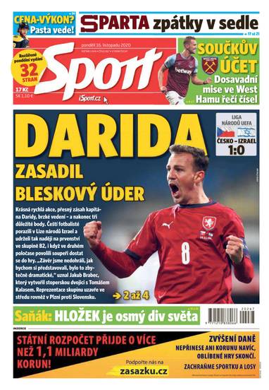 Sport - 16.11.2020 - CZECH NEWS CENTER a. s.