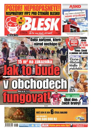 BLESK - 18.11.2020 - CZECH NEWS CENTER a. s.