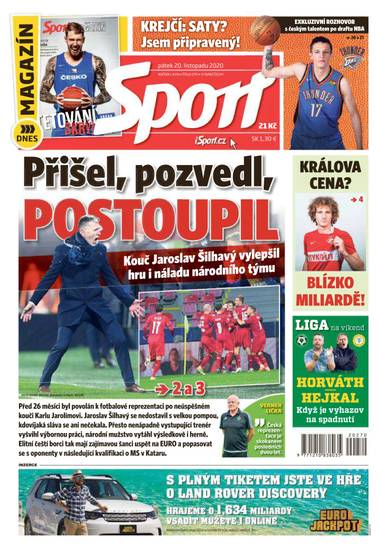 Sport - 20.11.2020 - CZECH NEWS CENTER a. s.