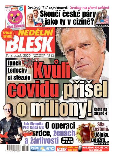 NEDĚLNÍ BLESK - 47/2020 - CZECH NEWS CENTER a. s.