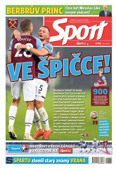 Sport - 2.12.2020 - CZECH NEWS CENTER a. s.