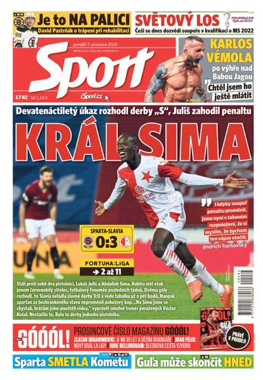 Sport - 7.12.2020 - CZECH NEWS CENTER a. s.