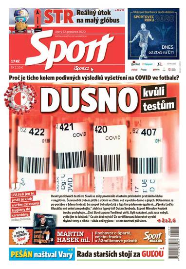 Sport - 22.12.2020 - CZECH NEWS CENTER a. s.