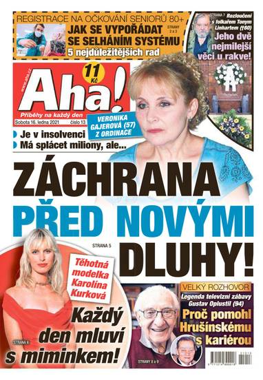 Aha! - 16.1.2021 - CZECH NEWS CENTER a. s.