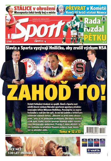 Sport - 16.1.2021 - CZECH NEWS CENTER a. s.