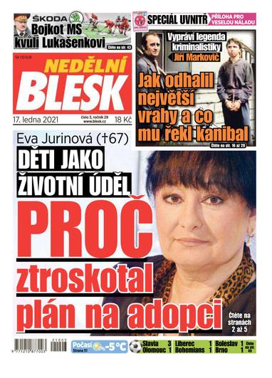 NEDĚLNÍ BLESK - 3/2021 - CZECH NEWS CENTER a. s.