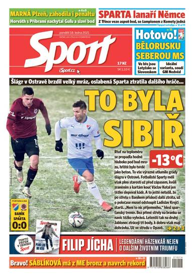 Sport - 18.1.2021 - CZECH NEWS CENTER a. s.
