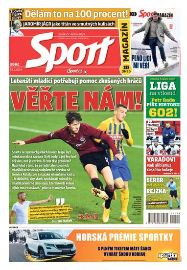 Sport - 22.1.2021 - CZECH NEWS CENTER a. s.