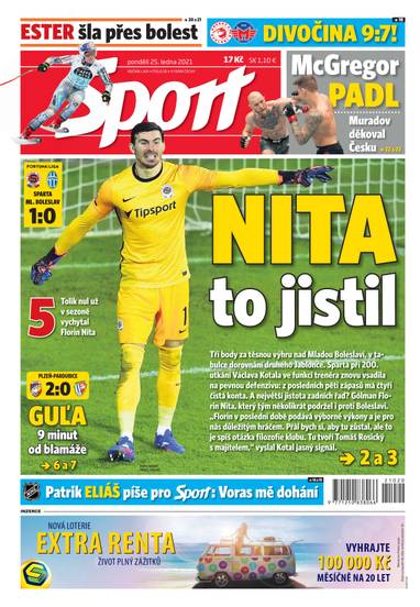 Sport - 25.1.2021 - CZECH NEWS CENTER a. s.