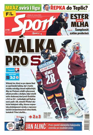 Sport - 10.2.2021 - CZECH NEWS CENTER a. s.