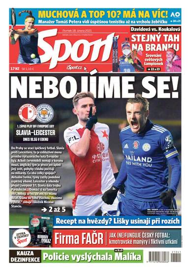 Sport - 18.2.2021 - CZECH NEWS CENTER a. s.