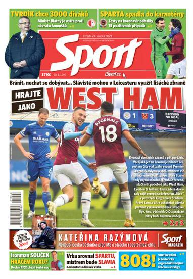 Sport - 24.2.2021 - CZECH NEWS CENTER a. s.