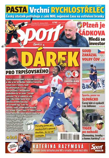 Sport - 25.2.2021 - CZECH NEWS CENTER a. s.