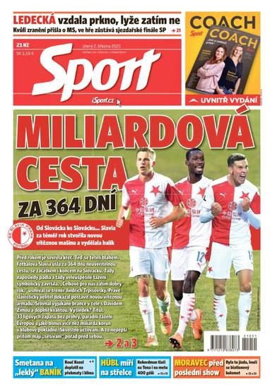 Sport - 2.3.2021 - CZECH NEWS CENTER a. s.