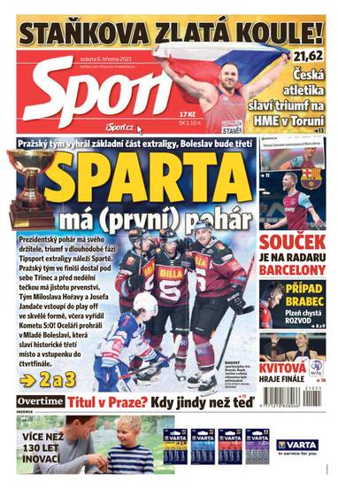 Sport - 6.3.2021 - CZECH NEWS CENTER a. s.