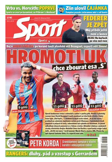 Sport - 9.3.2021 - CZECH NEWS CENTER a. s.