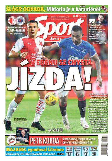 Sport - 11.3.2021 - CZECH NEWS CENTER a. s.