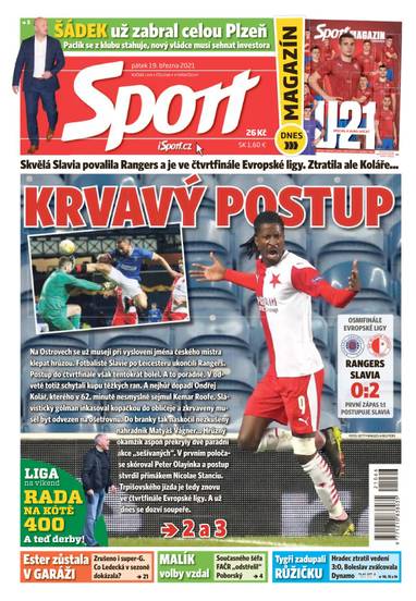 Sport - 19.3.2021 - CZECH NEWS CENTER a. s.