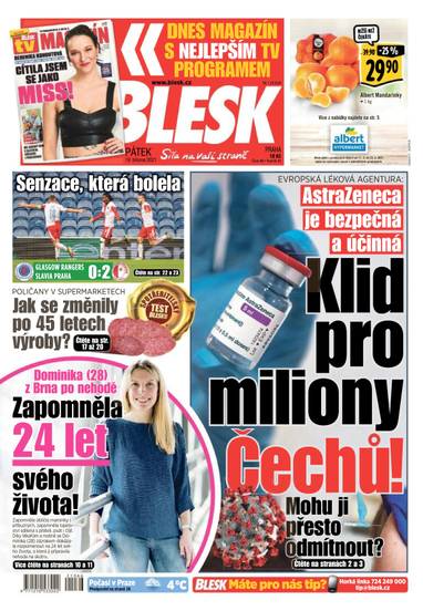 BLESK - 19.3.2021 - CZECH NEWS CENTER a. s.