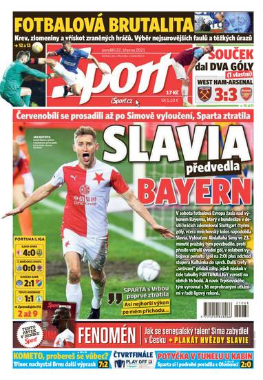 Sport - 22.3.2021 - CZECH NEWS CENTER a. s.