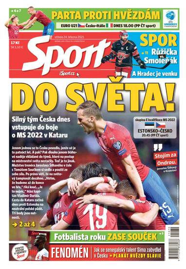 Sport - 24.3.2021 - CZECH NEWS CENTER a. s.