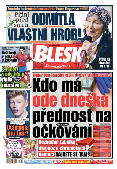 BLESK - 24.3.2021 - CZECH NEWS CENTER a. s.