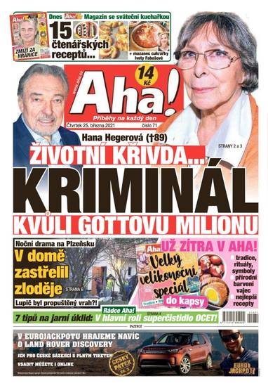 Aha! - 25.3.2021 - CZECH NEWS CENTER a. s.