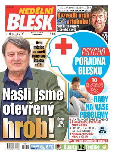 NEDĚLNÍ BLESK - 14/2021 - CZECH NEWS CENTER a. s.