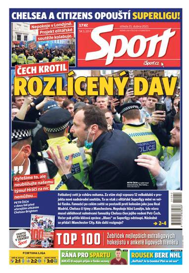 Sport - 21.4.2021 - CZECH NEWS CENTER a. s.