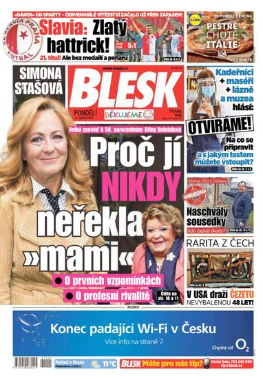 BLESK - 3.5.2021 - CZECH NEWS CENTER a. s.