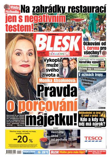 BLESK - 11.5.2021 - CZECH NEWS CENTER a. s.